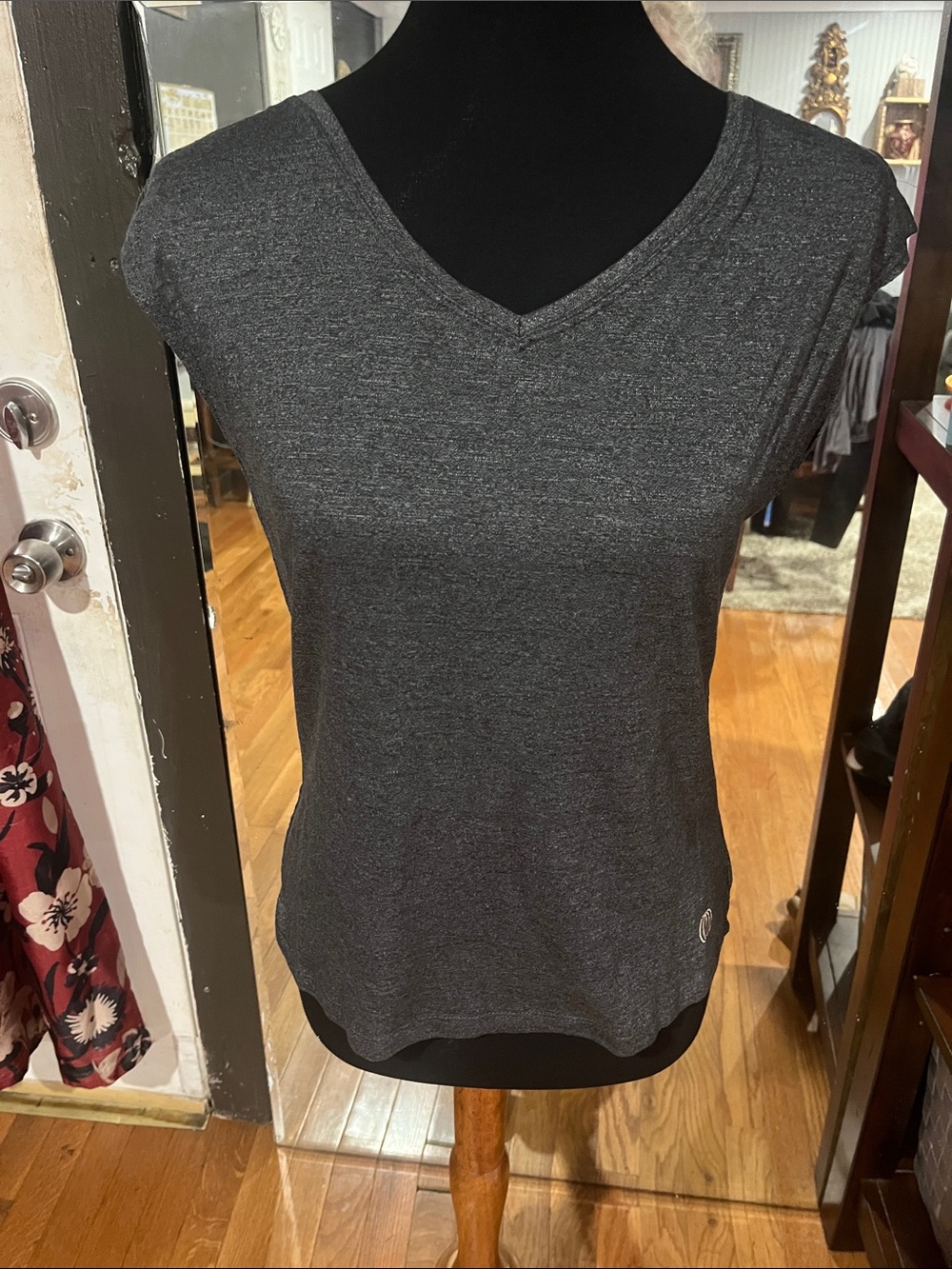 lululemon athletica Charcoal Gray V-Neck Tank Top